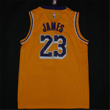 Los Angeles Lakers 19新款 湖人队 23号 詹姆斯 黄色 球迷版球衣