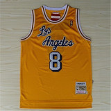 Los Angeles Lakers 湖人队 8号LOS 科比 复古黄 极品网眼球衣