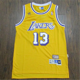Los Angeles Lakers 湖人队 13号 威尔特·张伯伦 复古黄 复古极品网眼球衣