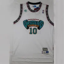 Memphis Grizzlies 灰熊队 10号 迈克·毕比 白色 极品网眼球衣