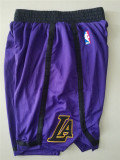 Los Angeles Lakers 湖人 城市版 条纹紫色 英文版 球裤