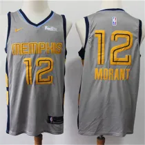 Memphis Grizzlies 新赛季 灰熊队（城市版） 12号 泰里克-埃文斯 灰色 球迷版