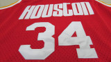 Houston Rockets 火箭队 34号 奥朱拉旺 红色 复古极品网眼球衣