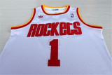 Houston Rockets 火箭队 1号 麦迪 白色红字 复古极品网眼球迷版球衣