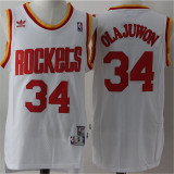 Houston Rockets 火箭队 34号 奥朱拉旺 白色 复古极品网眼球衣
