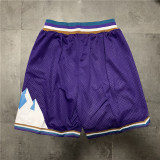 Utah Jazz爵士队 复古雪山球裤 紫色