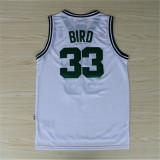  Boston Celtics凯尔特人队 33号 伯德 白色 极品网眼球衣