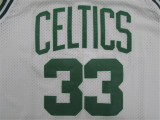  Boston Celtics凯尔特人队 33号 伯德 白色 极品网眼球衣