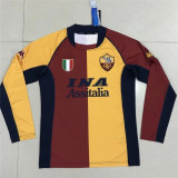 2001-2002 AS Roma home Long sleeve Retro Jersey Thailand Quality
