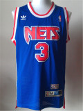 Brooklyn Nets 篮网队 3号 彼得 蓝色 复古网眼球衣