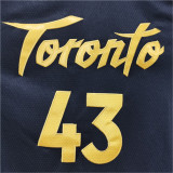 Toronto Raptors 19-20新赛季 猛龙队(城市版) 43号 西亚卡姆 大龙黑金
