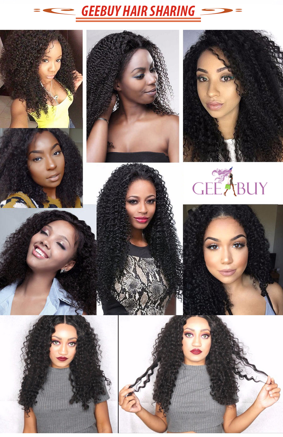 R 661.42 - 10A 100% Virgin Indian Kinky Curl Hair 300g - www.geebuy.com