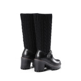 arden furtado 2017 new style socks boots genuine leather platform high heels fashion boots mid-calf matin boots