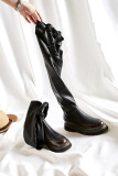 Arden Furtado winter woman over the knee thigh high boots square heels genuine leather slip on casual boots flat platform boots