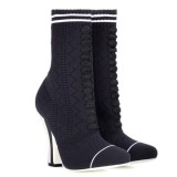Arden Furtado 2018 new high heels woman socks boots slip-on ladies shoes plus size customize white blue nude stretch ankle boots