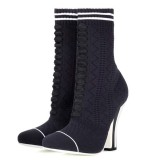 Arden Furtado 2018 new high heels woman socks boots slip-on ladies shoes plus size customize white blue nude stretch ankle boots