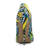 Arden Furtado2018 extreme high heels woman flowers party shoes stilettos heel slip-on fashion ladies Ethnic shoes big size 40-45