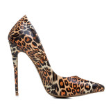 Arden Furtado extreme high heels 12cm stilettos heels pumps fashion shoes Leopard pointed toe shoes