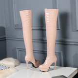  Spring autumn winter over the knee boots platform boots Stretch boots high heels stiletto heels 11cm big size women shoes