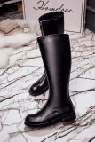 Arden Furtado 2018 new fashion shoes for woman knee high heels boots zipper genuine leather boots