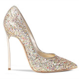 Arden Furtado 2018 spring autumn bling bling sexy high heels 12cm big size 40-43 sequined cloth party shoes for woman stilettos