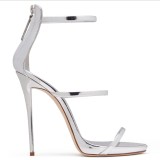 2018 summer sexy sandals shoes platform extreme high heels Stiletto  12cm gold silver fashion shoes for woman plus size 41-45 party shoes