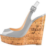 2018 summer platform high heels 15cm wood wedges fashion woman shoes big size 34-45 peep toe buckle platform casual sandals