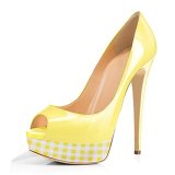 Arden Furtado 2018 spring summer sexy high heels 15cm fashion shoes women slip on platform stilettos night club shoes peep toe pumps