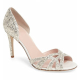 Arden Furtado 2018 spring summer sexy high heels 10cm peep toe silver gold stilettos sequined cloth party wedding shoes