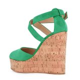 Arden Furtado summer high heels platform wedges sandals fashion woman shoes green red nude blue sandals