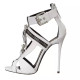 Arden Furtado 2018 summer fashion high heels 11cm woman buckle strap ladies shoes big size customize white sandals zipper shoes