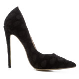2018 autumn slip on fashion pumps stilettos black ladies sexy high heels Net yarn shoes