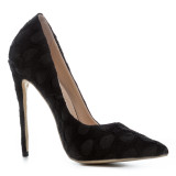 2018 autumn slip on fashion pumps stilettos black ladies sexy high heels Net yarn shoes