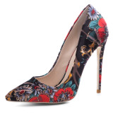 Arden Furtado 2018 spring autumn new style shoes for woman extreme high heels 12cm flowers pumps party shoes stilettos big size