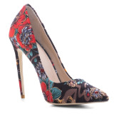 Arden Furtado 2018 spring autumn new style shoes for woman extreme high heels 12cm flowers pumps party shoes stilettos big size