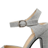 Arden Furtado summer 2018 new style shoes for woman high heels 16cm buckle strap platform big size 40-48 peep toe fashion shoes