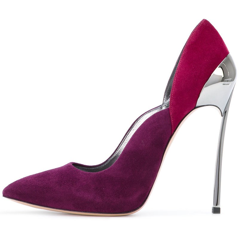 magenta pumps high heels