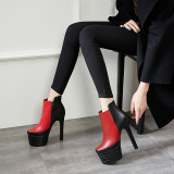 Arden Furtado 2018 spring autumn fashion Women ankle boots Ladies waterproof platform zipper genuine leather big size 40 41