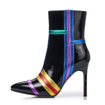 Arden Furtado 2018 spring new winter fashion boots stilettos high heels 10cm shoes for woman zipper white boots size 33 40 41