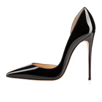Arden Furtado 2018 spring autumn fashion pumps sexy high heels 12cm dress shoes for woman slip on shoes stilettos big size 44 45
