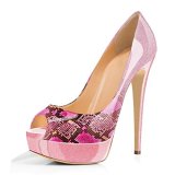 Arden Furtado 2018 spring summer high heels peep toe serpentine party shoes platform big size 40-45 small size 33