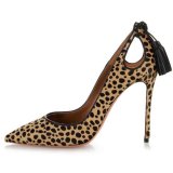 Arden Furtado 2018 spring autumn high heels 12cm sexy tassels party Stilettos slip on red green blue Leopard pumps big size 45