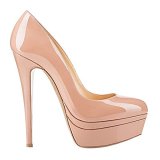 Arden Furtado 2018 spring new style brand shoes woman platform round toe fashion slip on nude white grey pumps big size 40-45