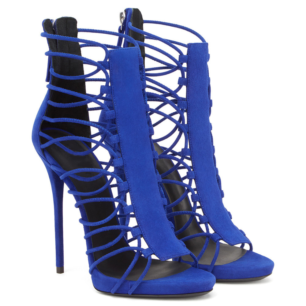 blue gladiator heels