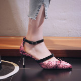 2018 fashionable and multicolored and simple style lady shoes, thin high-heeled high-heeled women's single shoes and sandals