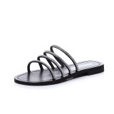 Arden Furtado 2018 summer flats bling bling gladiator slides gold silver slippers big size 40-47 fashion woman shoes for ladies