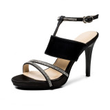Arden Furtado summer sexy high heels platform sexy sandals silk satin cloth silver woman shoes 41 42