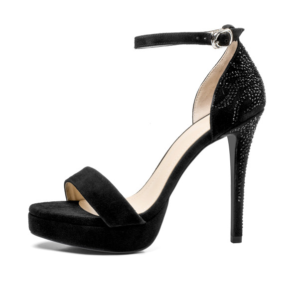 Arden Furtado 2018 NEW summer high heels stilettos buckle strap platform fashion rhinestone crystal sandals shoes for woman 12cm