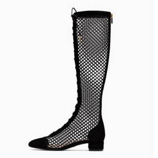 Arden Furtado spring summer knee high boots square heels gladiator fashion casual ankle boots fretwork sandals 48