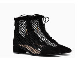 Arden Furtado spring summer knee high boots square heels gladiator fashion casual ankle boots fretwork sandals 48